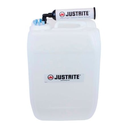 Justrite Justrite 12839 VaporTrap UN/DOT Carboy With Filter Kit, HDPE, 20-Liter, 6 Ports 12839